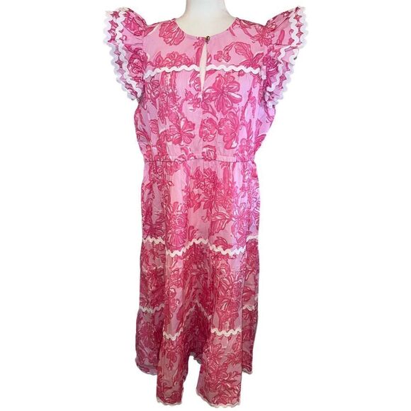 Sail to Sable | Flutter Sleeve Midi Dress Sz XL NWT - Picture 1 of 9